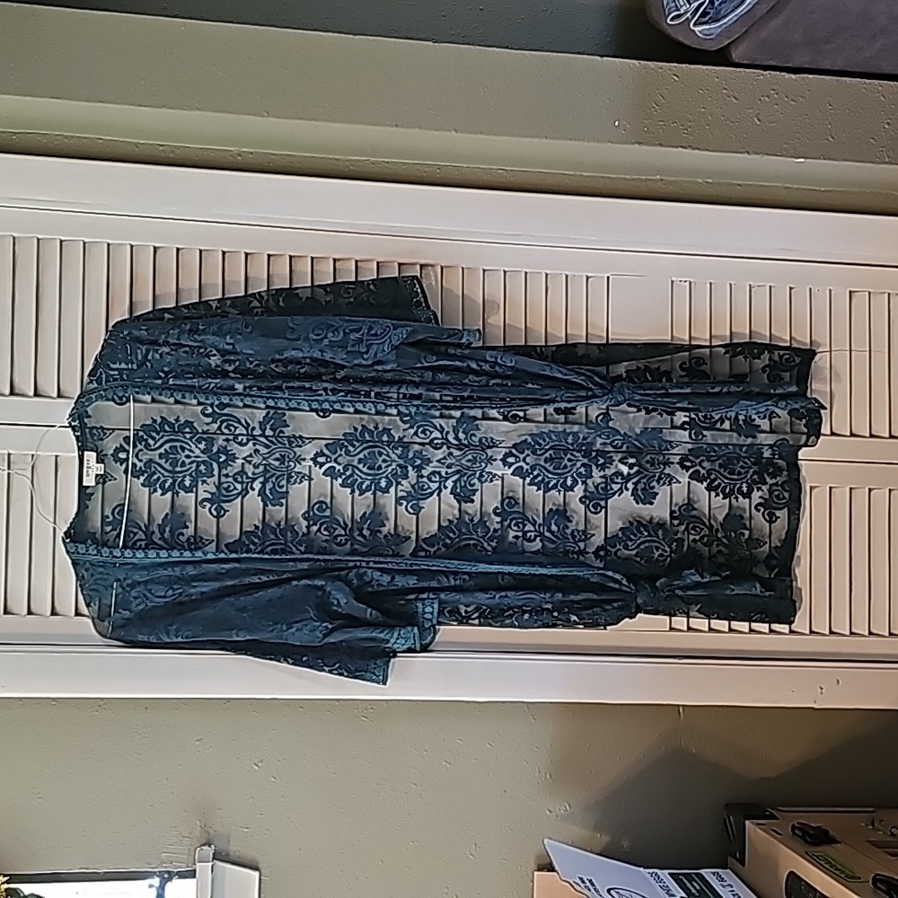 Umgee teal lace duster